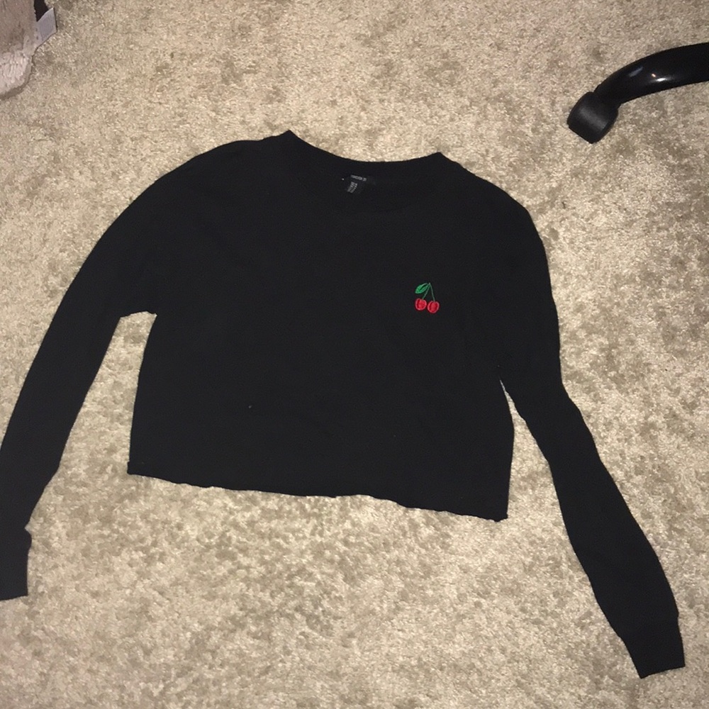 Crop top with cherries